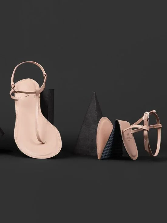 Foldable Sandals with Case, Narrow, Compact, Vegan, Minimalist, Barefoot Feel. - Picture 1 of 8